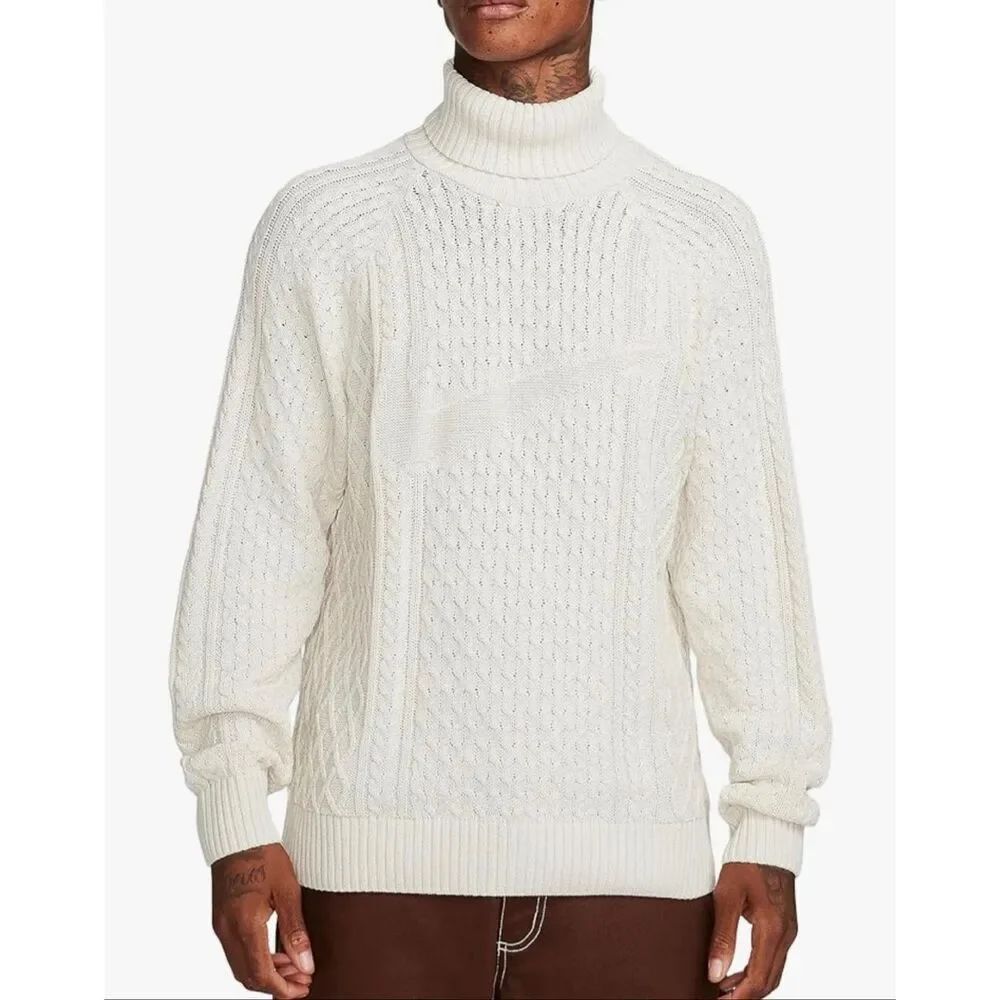Nike Life Men's Cable Knit Turtleneck Sweater -XL